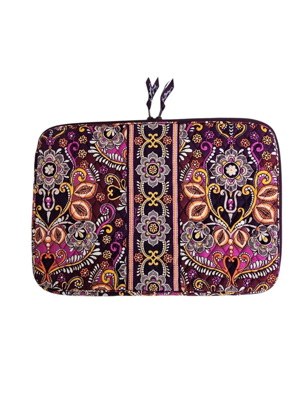 Vera Bradley Floral Safari Sunset Laptop Computer Carrier Case Sleeve Quilted
